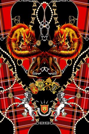 复古印花华亿平台图片