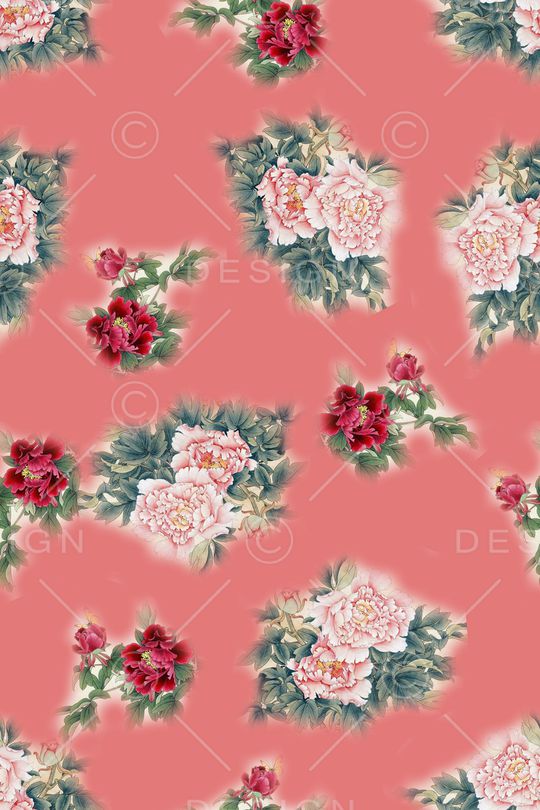 花卉印花华亿平台图片