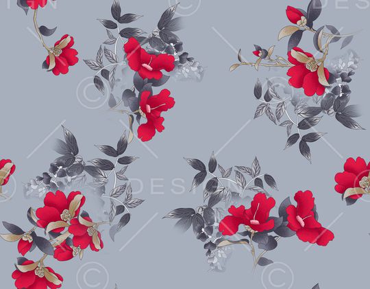 花卉印花华亿平台图片