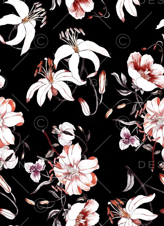 花卉印花华亿平台图片