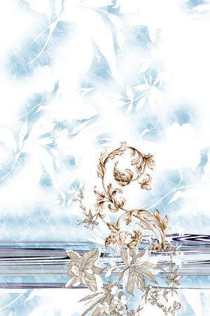 抽象花卉印花华亿平台图片