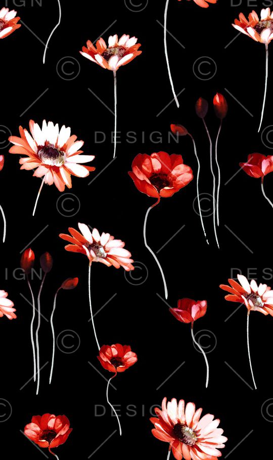 花卉印花华亿平台图片