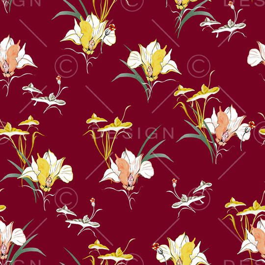 花卉印花华亿平台图片