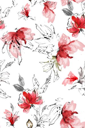 花卉印花华亿平台图片