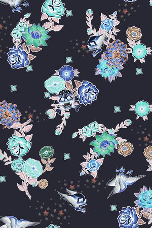 花卉印花华亿平台图片