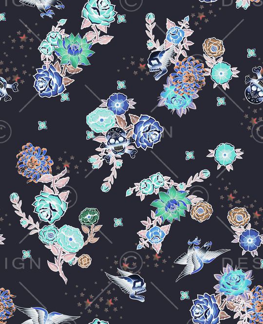 花卉印花华亿平台图片