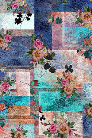 花卉印花华亿平台图片