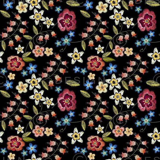 花卉印花华亿平台图片