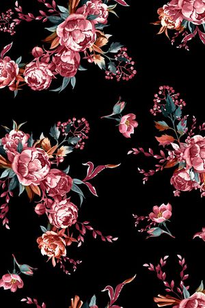 花卉印花华亿平台图片