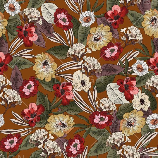 花卉印花华亿平台图片