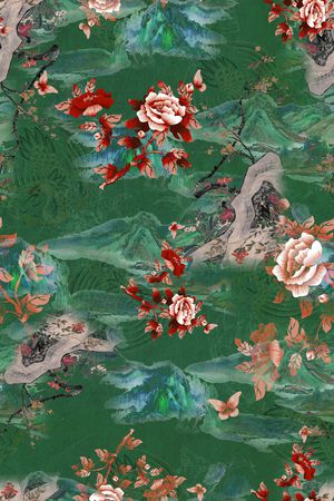 复古印花华亿平台图片