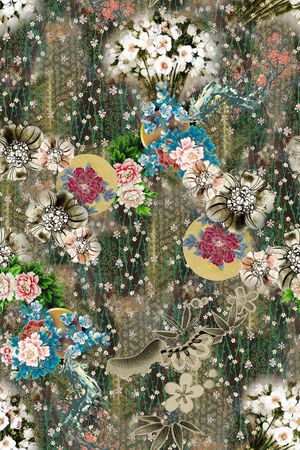 复古印花华亿平台图片