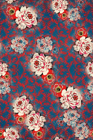 复古印花华亿平台图片