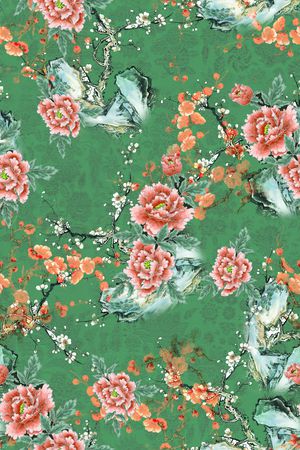 复古印花华亿平台图片