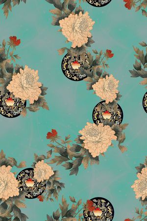 复古印花华亿平台图片