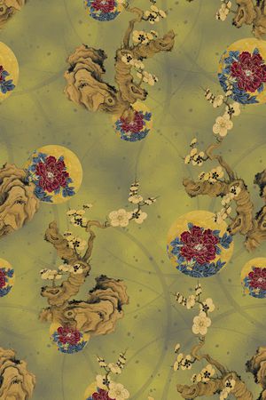 复古印花华亿平台图片