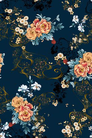 卷草印花华亿平台图片