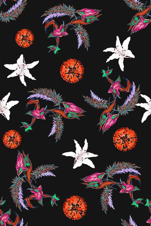 花卉印花华亿平台图片