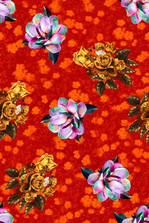 花卉印花华亿平台图片