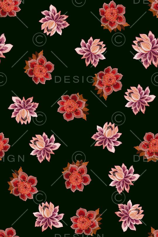 花卉印花华亿平台图片