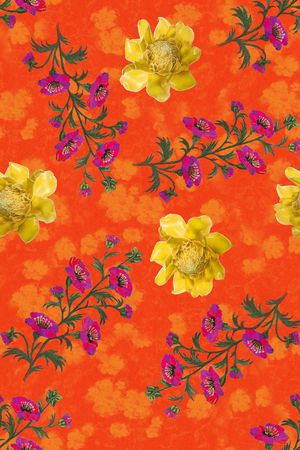 花卉印花华亿平台图片