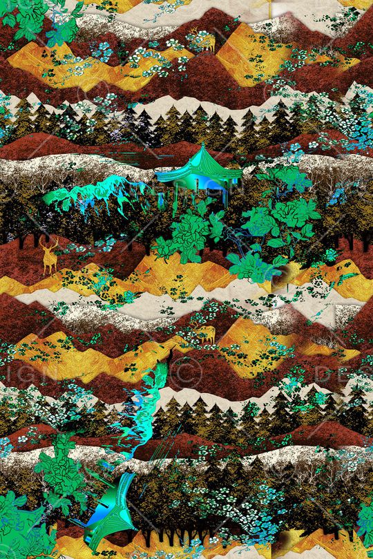 定位花印花华亿平台图片