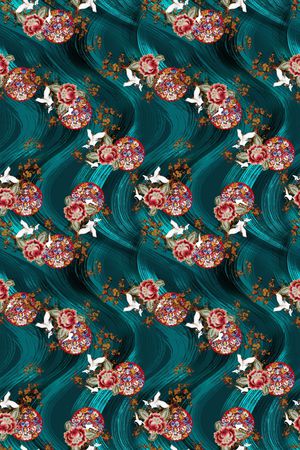 花卉印花华亿平台图片