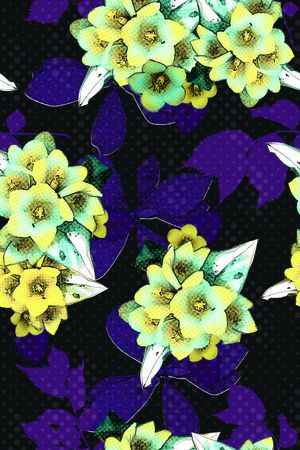 花卉印花华亿平台图片