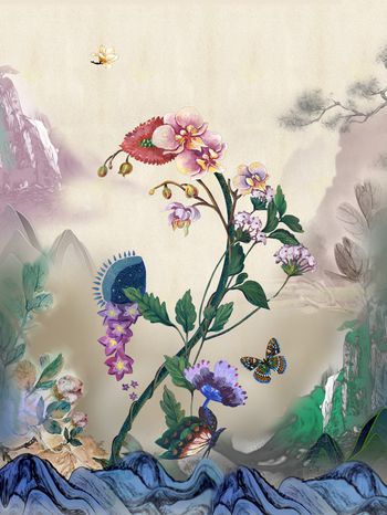 1293304-BBX-徽派花枝-009独幅