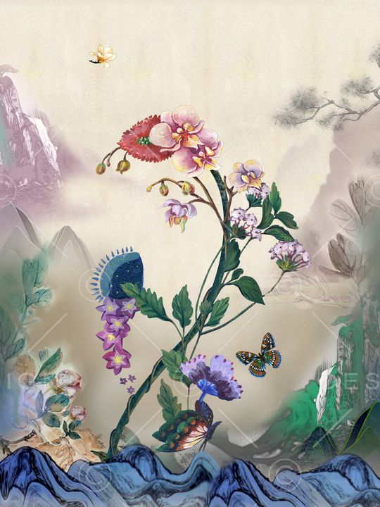 真丝印花华亿平台图片