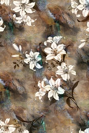 复古印花华亿平台图片