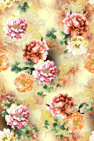 复古印花华亿平台图片