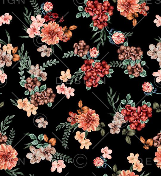 花卉印花华亿平台图片