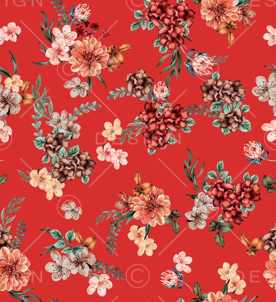 花卉印花华亿平台图片