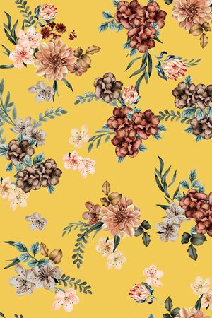 花卉印花华亿平台图片