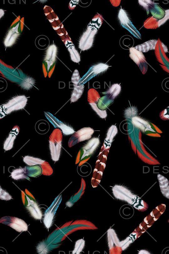 羽毛印花华亿平台图片