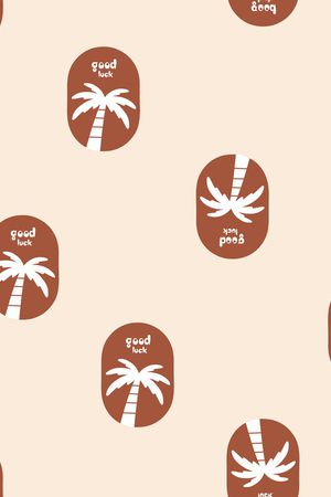 椰子树印花华亿平台图片