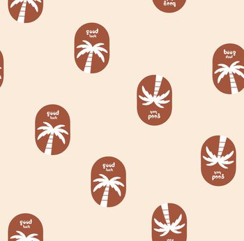 椰子树印花华亿平台图片