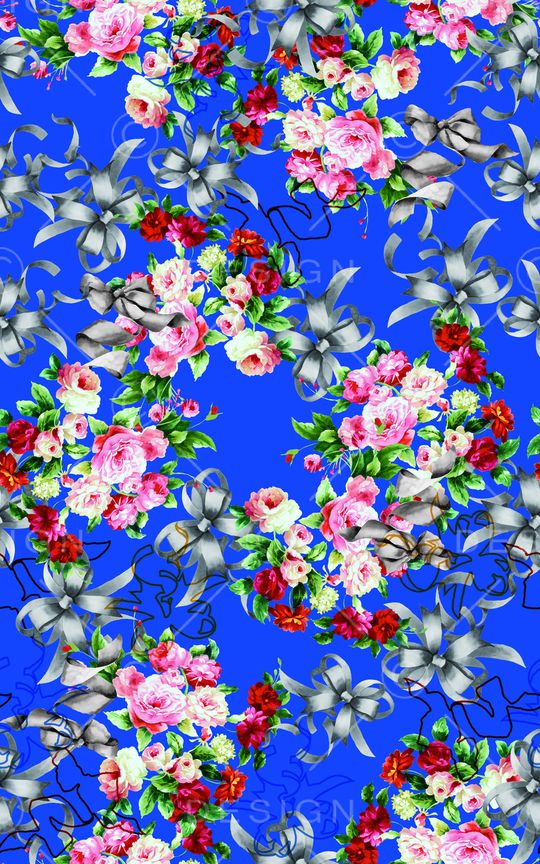 花卉印花华亿平台图片