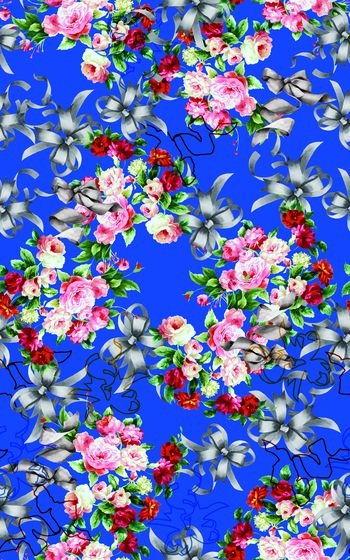 花卉印花华亿平台图片