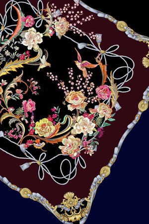 方巾印花华亿平台图片