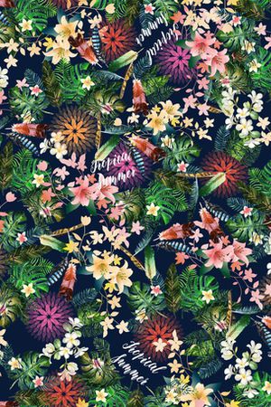 花卉印花华亿平台图片