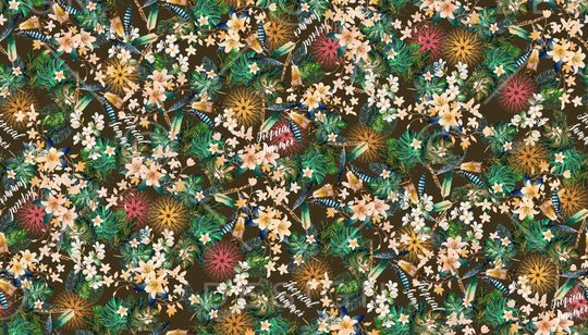 花卉印花华亿平台图片