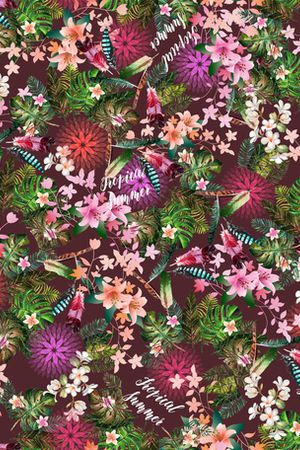 花卉印花华亿平台图片