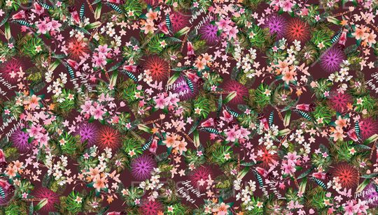 花卉印花华亿平台图片