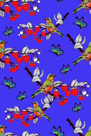 花鸟印花华亿平台图片