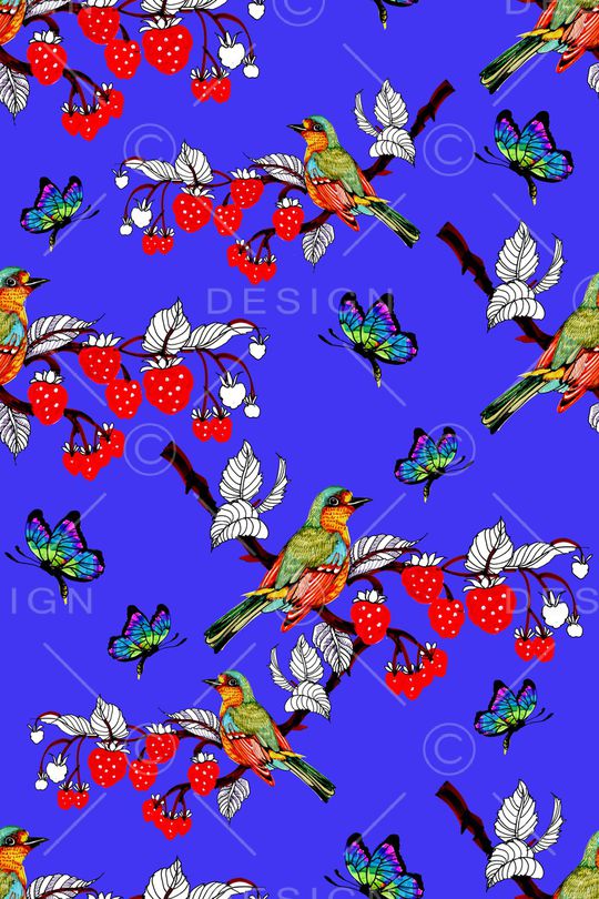 花鸟印花华亿平台图片