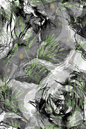 黑白华亿平台印花华亿平台图片