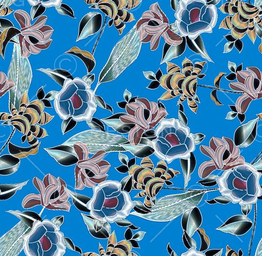 花卉印花华亿平台图片