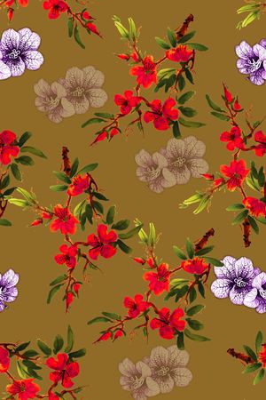 花卉印花华亿平台图片